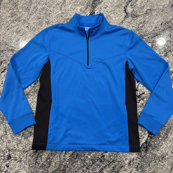 Nike Other - Nike Golf Tour Performance 1/4 Zip Men's Blue Long Sleeve Therma-Fit Size M #878